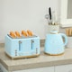 image 2 of HOMCOM Kettle and Toaster Set 1.7L Kettle & 4 Slice Toaster Light, Blue