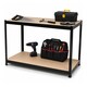 image 1 of Industrial Heavy Duty Steel Workbench Table Shelving Garage Shed | Black