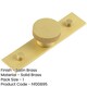 image 2 of Elegant 40mm Satin Brass Cupboard Knob with Plain Backplate - Kitchen Cabinet Knob