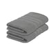 image 1 of Nicola Spring Cotton Hand Towels - 90cm x 50cm - Grey - Pack of 2
