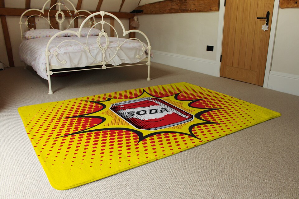 image 1 of Retro Style Designer Rug | Multi