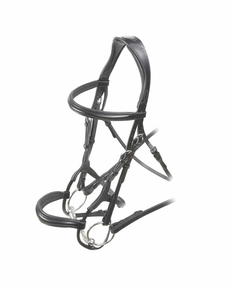 image 1 of Shires Velociti Rolled Padded Cavesson Bridle Brown | Size: Cob
Colour: H.Brown