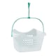 image 2 of JVL Plastic Peg Basket with 72 Wooden Dolly Pegs, Brown