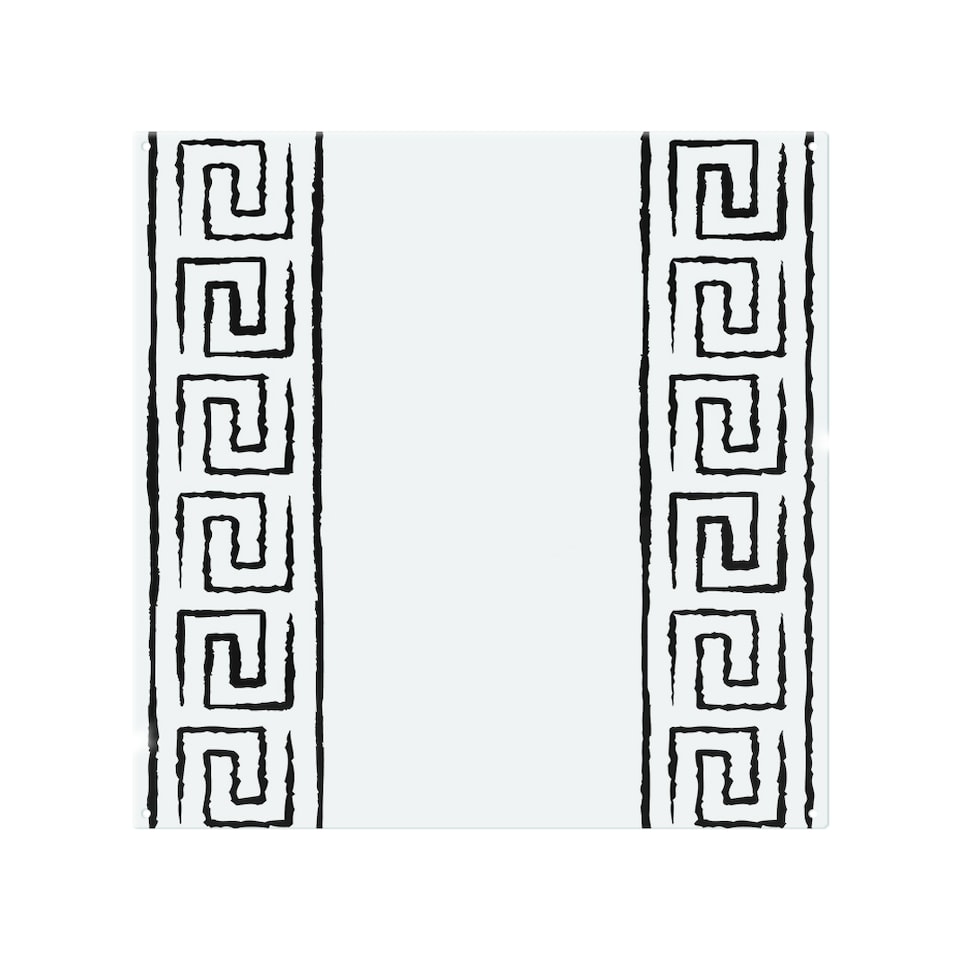 image 1 of Egyptian Pattern Splash Back | White