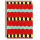 image 1 of Furuya Korin Japanese Art Card Shima Zigzag Textile Patterns