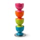 image 1 of Zeal Stack & Store Egg Cups Set with Chrome Stand, Set of 4, Neon Mix