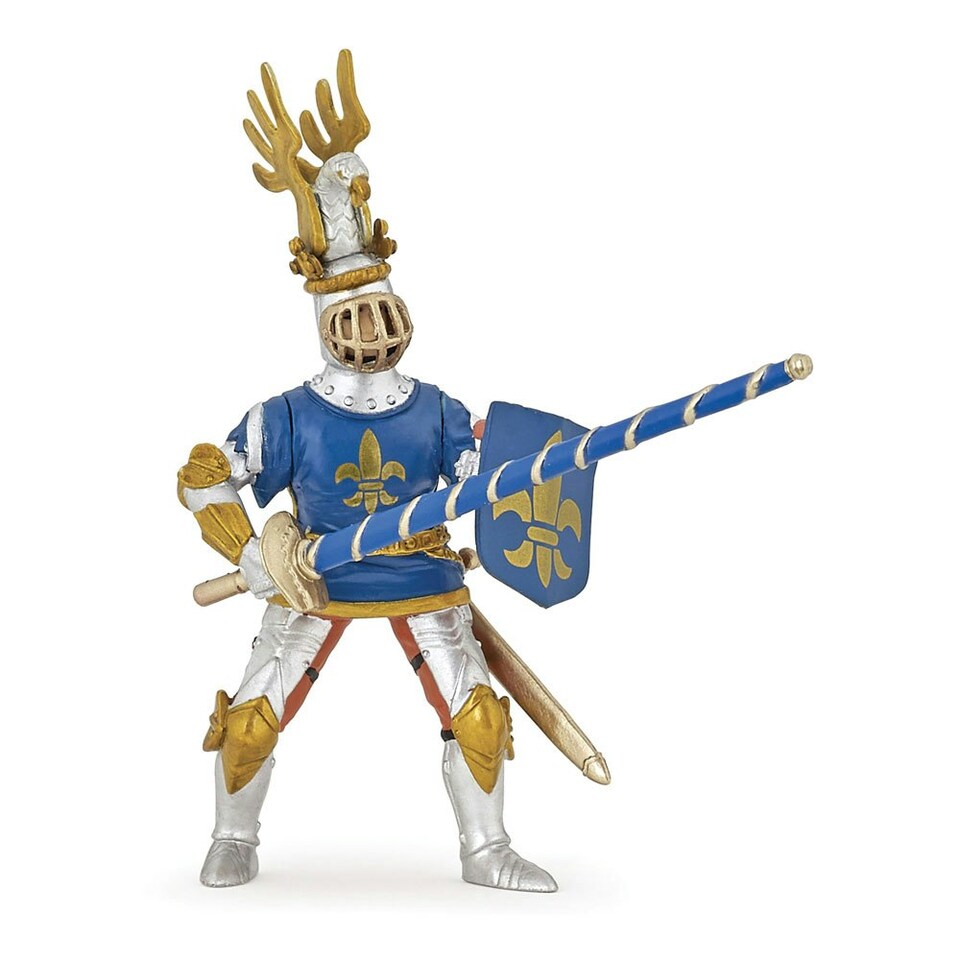 image 1 of PAPO Fantasy World Blue Knight Fleur de Lys Toy Figure