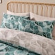 image 2 of OHS Watercolour Geo Abstract Duvet Cover and Pillowcase Set, Double - Green Green | Double