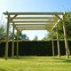 image 3 of Garden Pergola 6 Posts - Wood - L240 x W600 x H270 cm - Light Green