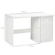image 7 of HOMCOM Computer Desk w/ Drawers Modern Writing Workstation for Home Office