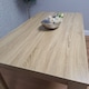 image 4 of Dining Table Beige Wood Kitchen Place for 4 Seats, Dining Table Only (Beige H 75 x L 117 x W 77 cm) | Brown