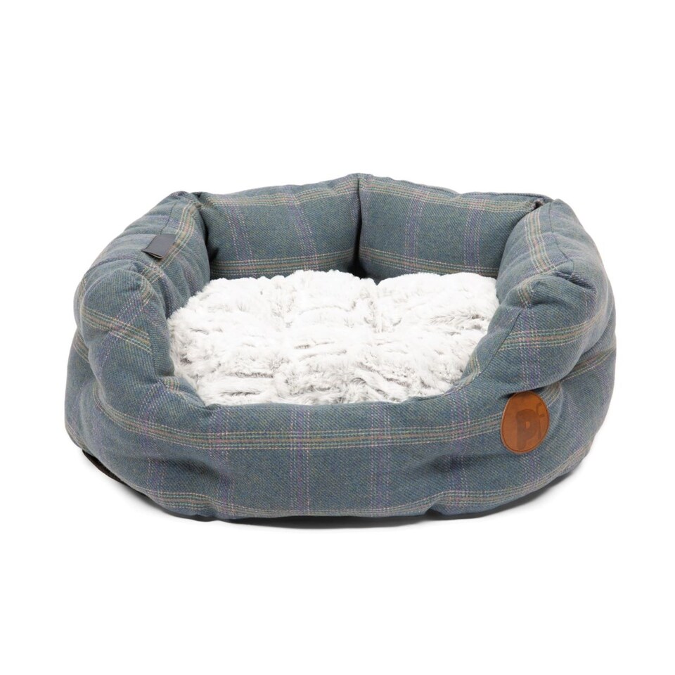 image 1 of PETFACE HEATHER TWEED OVAL PET BED SML