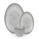 image 2 of 12pc Silver Star Reactive Porcelain Dinner Set