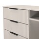 image 5 of Menai 3 Drawer TV Unit in Kashmir Matt (Ready Assembled) | Cream | Kashmir Matt