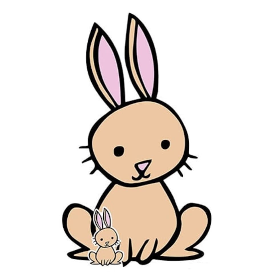 Cute Rabbit Farmyard Animal Lifesize Cardboard Cutout 85cm