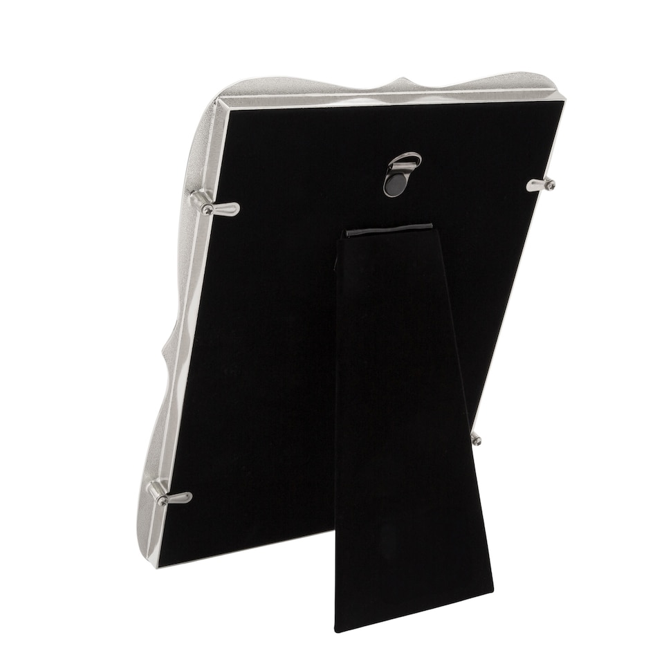 image 1 of Christening Picture Frame Nickel Plated with Diamante Cross and Stars