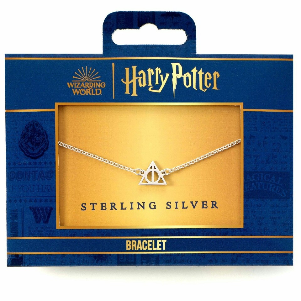 image 1 of Harry Potter Sterling Silver Deathly Hallows Charm Bracelet