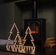 image 3 of Set of 3 Battery Operated Light up Wooden Christmas Trees with Warm White LEDs