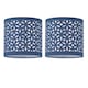 image 1 of Set of 2 Navy Blue Laser Cut 15.5cm Table Lamp Shades | Blue | Small | 2