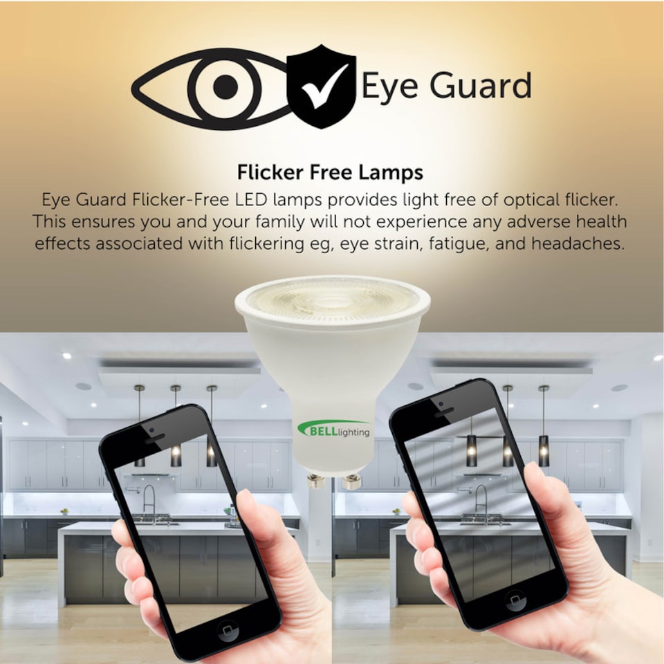 image 1 of BELL Lighting GU10 LED Spotlight 4.4W Warm White 2700K Energy Saving Light Bulbs