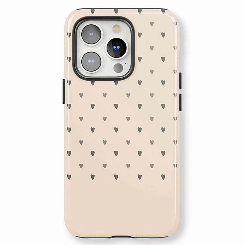 image 1 of Neutral Hearts Phone Case | Brown | iPhone 13
Tough | iPhone 13
Tough