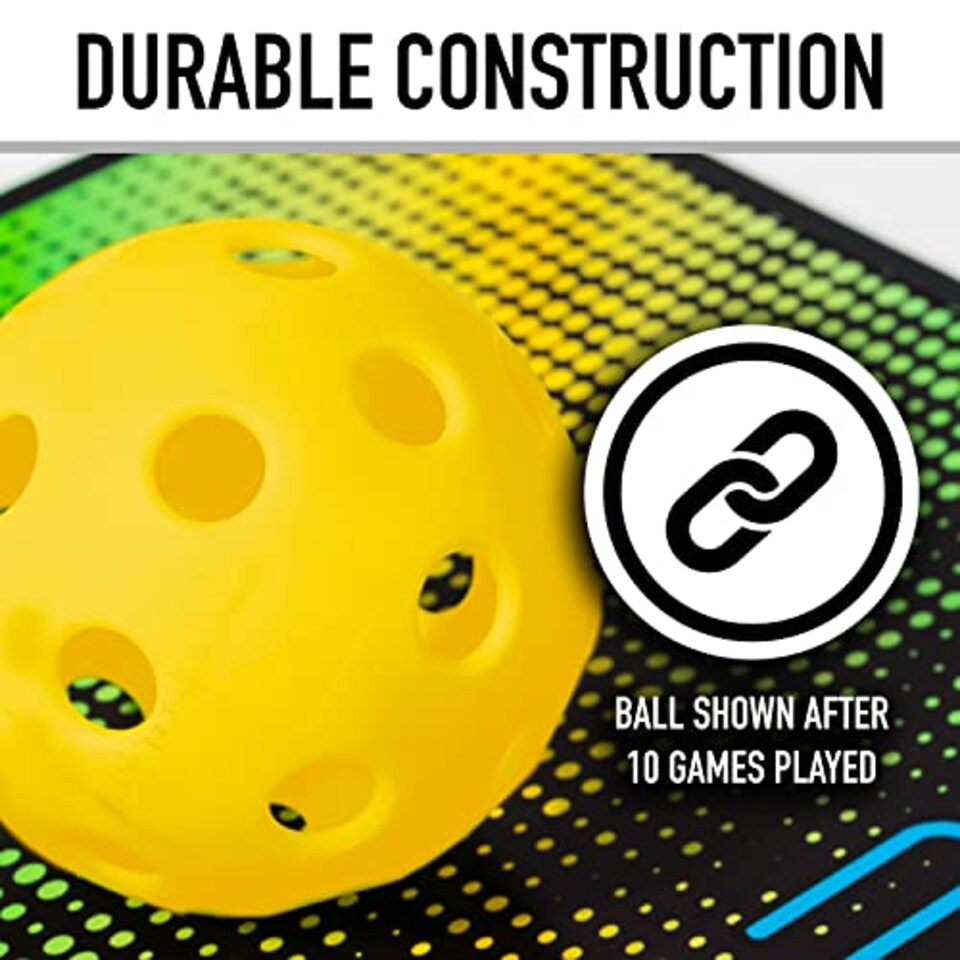 image 1 of Franklin Sports X-26 Indoor Pickleballs - USA Approved Tournament Balls - Bulk 100 Pack - Yellow