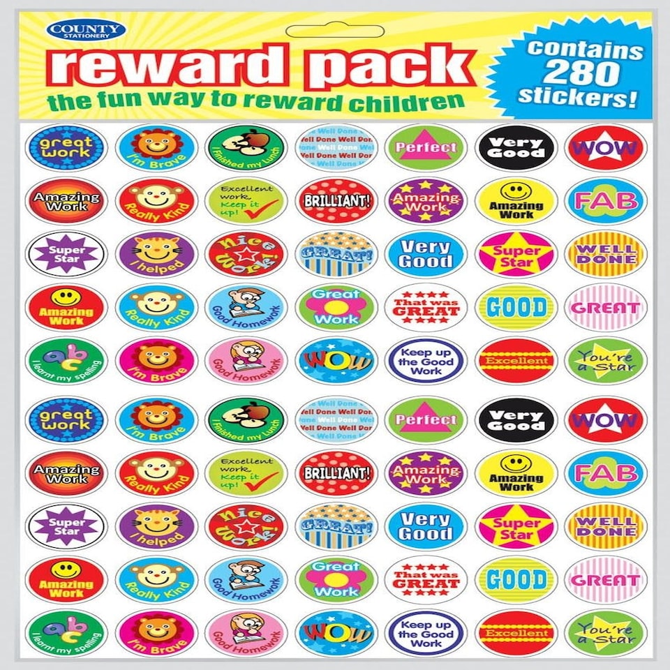 image 1 of Pack of 280 Reward Stickers