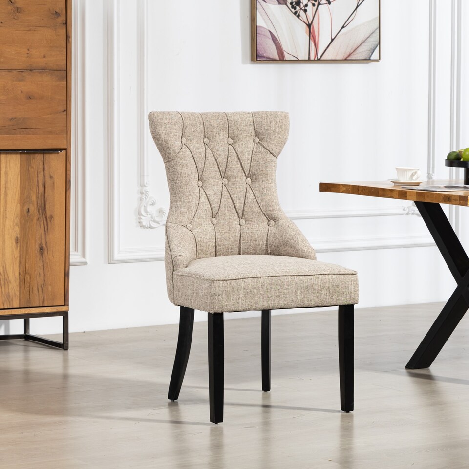 image 1 of Lurano Fabric Dining Chairs - Set of 2