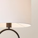 image 5 of ValueLights Antonia Matte Black Oval Table Lamp White Shade