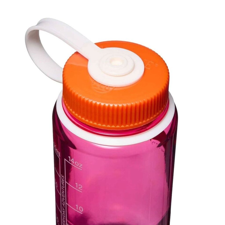 image 1 of Nalgene Wide Mouth 500ml Tritan Renew Water Bottle - Fuchsia Purple - Flame Cap