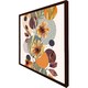 image 4 of Orange geometric with flowers (Picture Frame) White | M