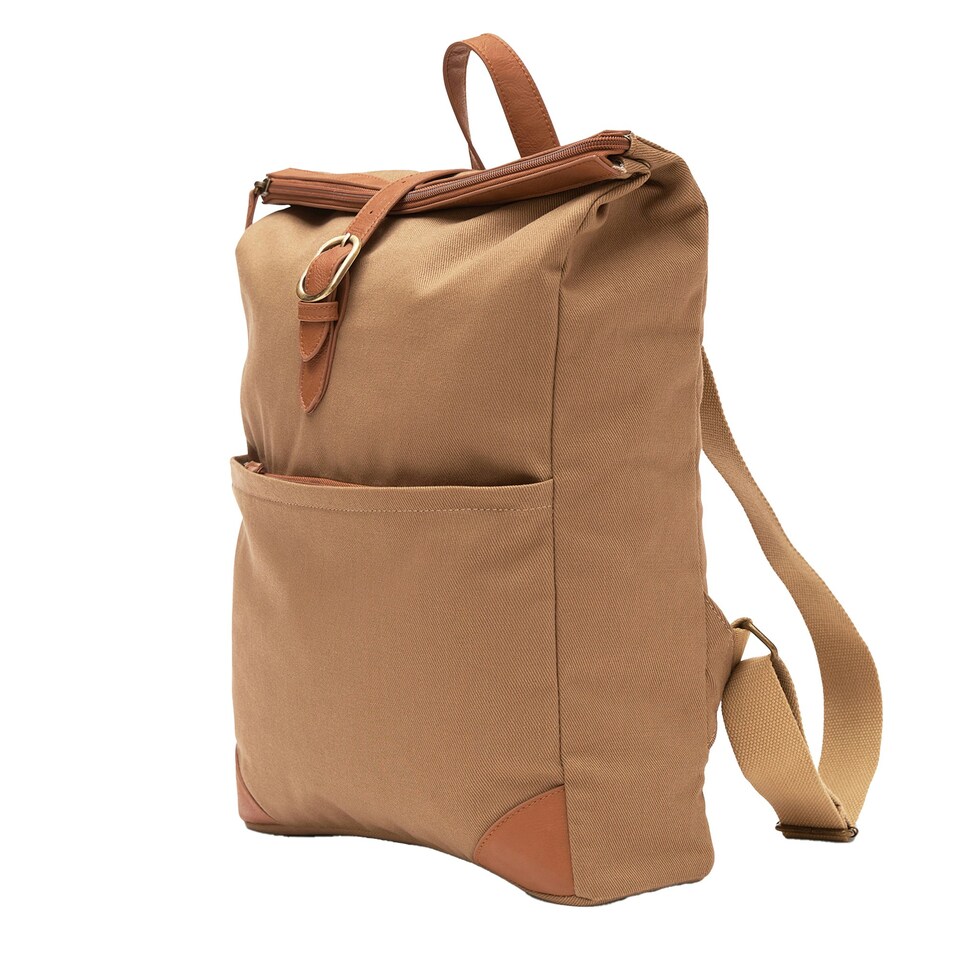 image 1 of Vinga Sloane Recycled Polyester Rucksack - Brown - One Size Brown