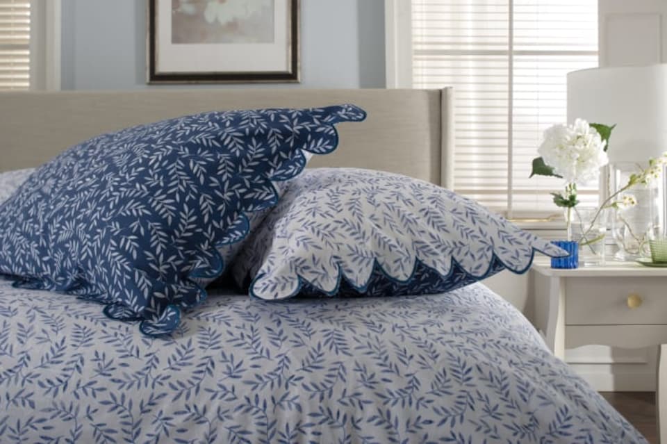image 1 of Ashling Garden Cotton Duvet Set | Blue | King