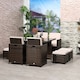image 2 of Outsunny Rattan Dining Set Garden Furniture Cube Table Chair Stool