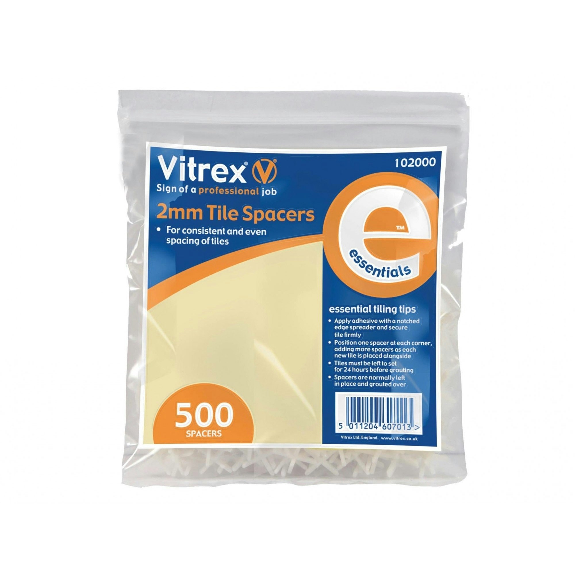 Vitrex Essential Tile Spacers - Multi Colour - 2mm
