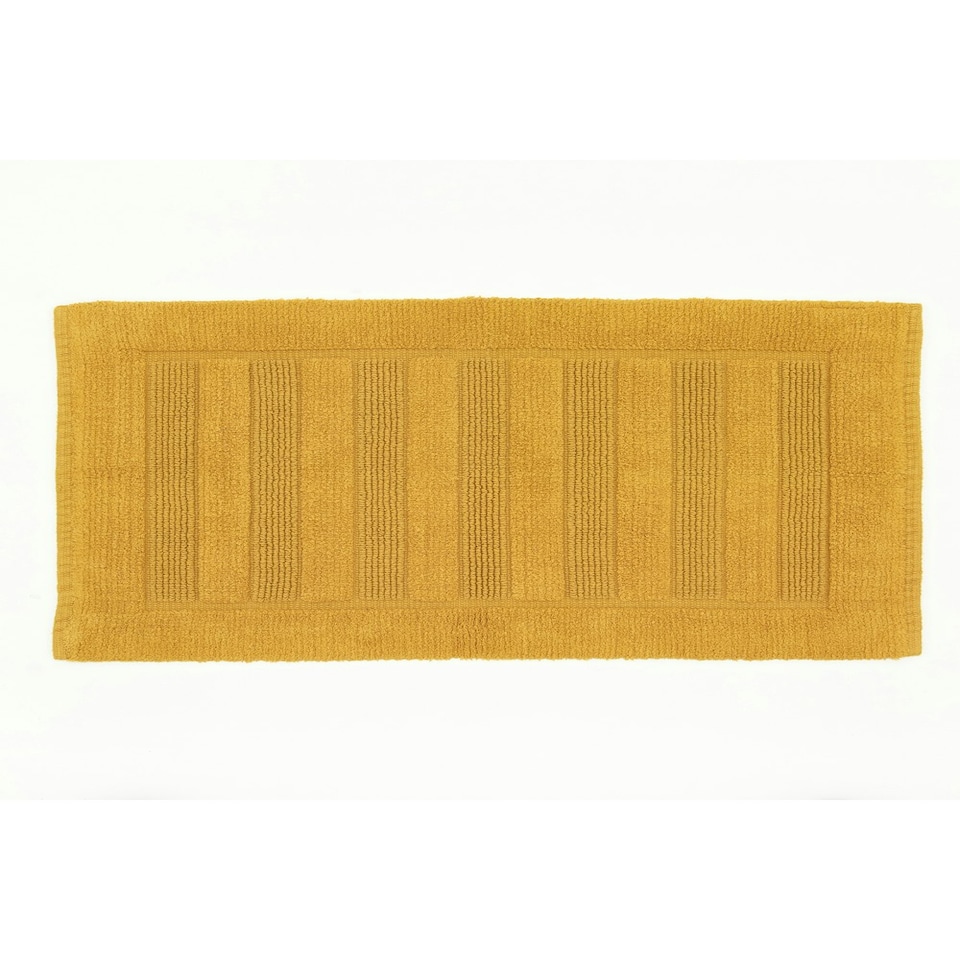 image 1 of Bliss Pima 100% Cotton Bath Mat 50x80cm – Ultra-Soft 1600GSM Luxury Bathroom Rug Yellow | Saffron | 50 x 80cm