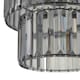 image 5 of First Choice Lighting Set of 2 Clint Smoked Acrylic Crystal Two Tier Easy Fit Pendant Shades Clear | Chrome