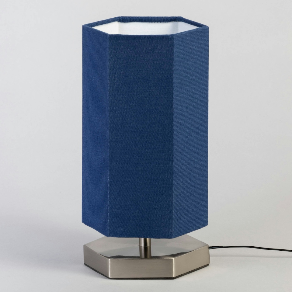image 1 of BHS Glow Kid's LED Hexagon Table Lamp, Navy