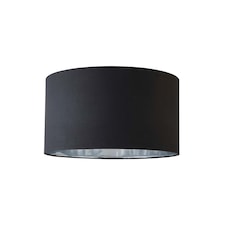 ValueLights Reni Large Black Fabric Chrome Inner Lamp Shade | Black