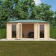 image 2 of 20ft x 10ft (5950mm x 2982mm) Horsforth "The Brooklyn" 44mm Log Cabin With 4 Opening Windows