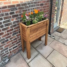 Somerford Deep Root Large Planter - Wood - L48 x W104 x H90 cm Brown