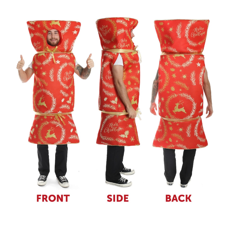 image 1 of Christmas Cracker Costume | Red | One Size