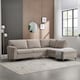 image 7 of Roma 4 Seater Fabric Corner Sofa | Brown | Sand