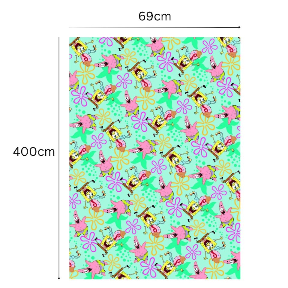 image 1 of SpongeBob SquarePants 4m Roll Wrapping Paper