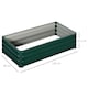 image 5 of Outsunny Raised Garden Bed Elevated Planter Box for Flowers Green