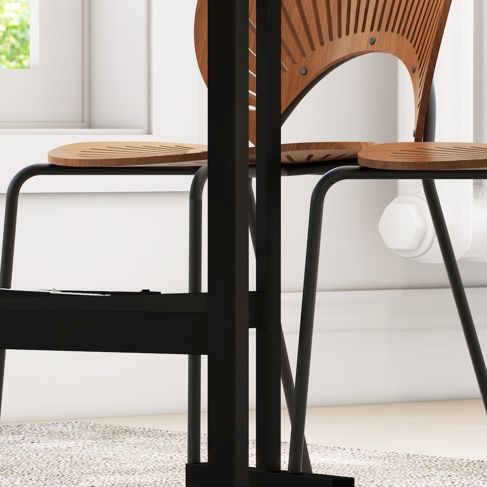 image 1 of HOMCOM Mobile Drop Leaf Table, Folding Dining Table with 6 Wheels & Brakes, Kitchen Table for Small Spaces, Grey Marble Effect