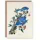 image 1 of John James Audubon Art Card Blue Jay and Trumpet Flowers