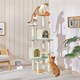 image 6 of Yaheetech 164 cm Cat Paw-Shaped Play Tower Beige