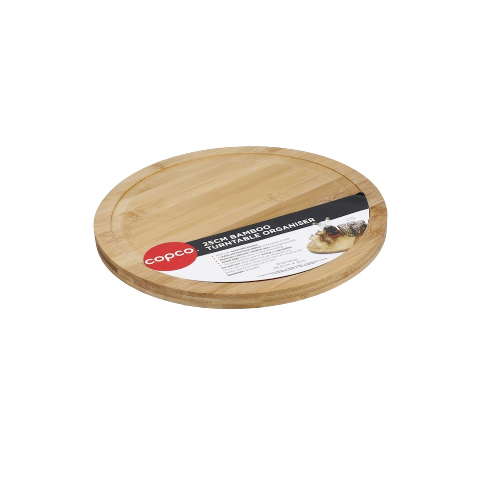 image 1 of Copco Basics Lazy Susan Turntable Natural 25.5cm