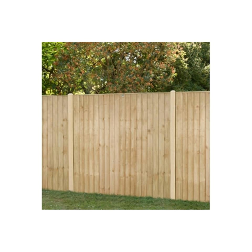 image 1 of Pack of 21 (Total 21 Unit) Pressure Treated Vertical Board Fence Panel - 6ft x 4ft (1.83m x 1.23m)